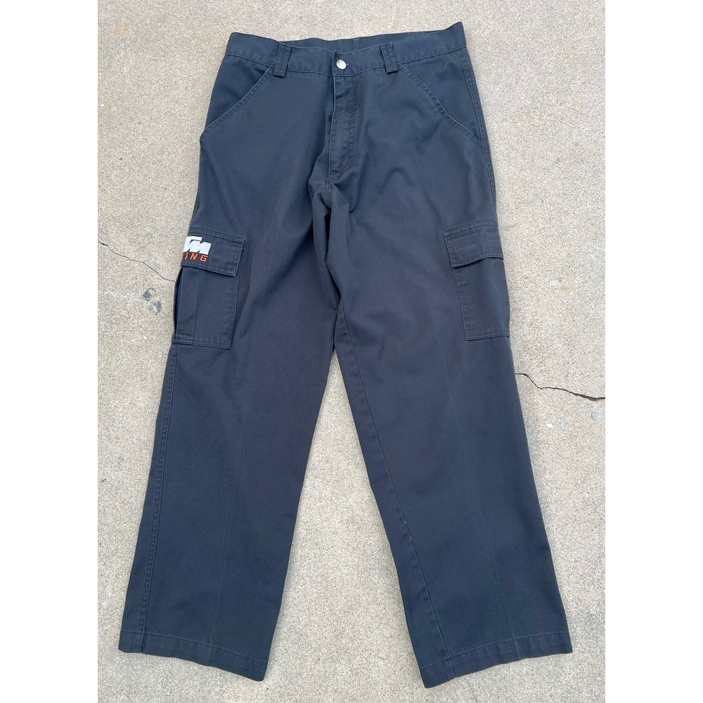 KTM Cargo Pants Men Size 30x28 Black Motocross Racing Utility Workwear Y2K